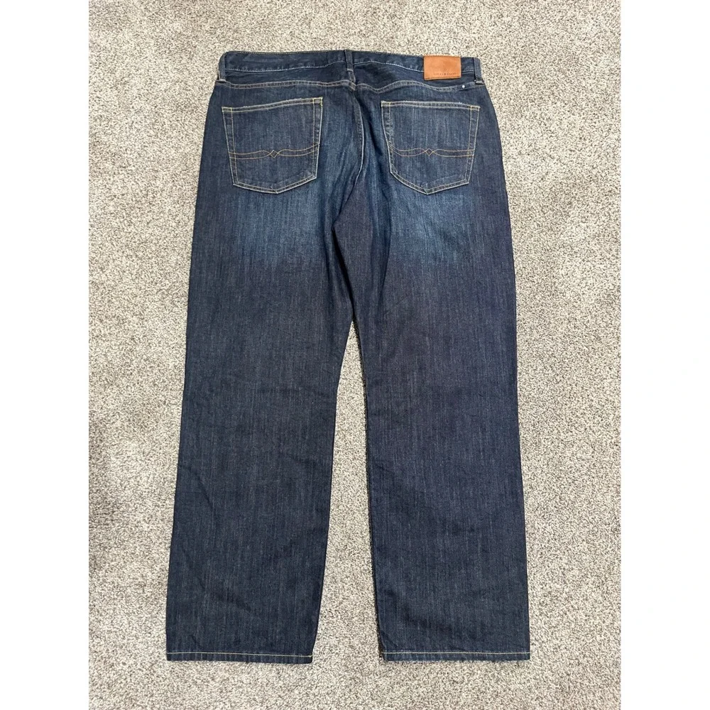 Lucky Brand 363 Vintage Straight Jeans Mens 38x30 Dark Wash Indigo Denim